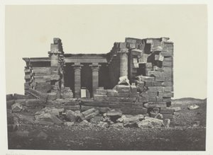Temple De Maharakkah (Hièra Sycaminos Des Grecs); Nubia, levy 96 albumista "Egypte, Nubie, Palestine et Syrie" (1852). tekijältä Maxime Du Camp