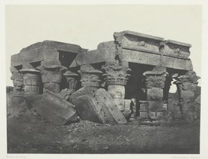 Ombosin temppeli, Ylä-Egypti, levy 65 albumista "Egypte, Nubie, Palestine et Syrie" (1852). tekijältä Maxime Du Camp