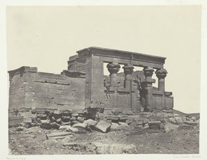 Débôdin temppeli, Parembole Antoniuksen reitiltä, ​​Nubia, 184951, painettu 1852. tekijältä Maxime Du Camp