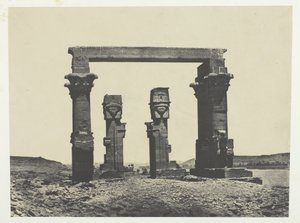 Temple de Kardassy, Nubie, 184951, painettu 1852. tekijältä Maxime Du Camp