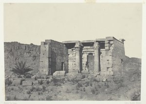 Tafehin temppeli Muinainen Taphis, Nubia, 184951, painettu 1852. tekijältä Maxime Du Camp