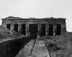 Denderahin temppeli, Ylä-Egypti, 1852 tekijältä Maxime Du Camp