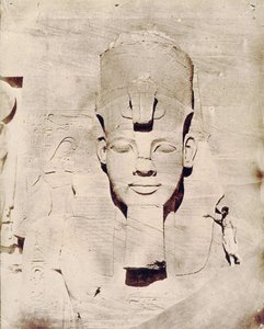 Matka Egyptiin Flaubertin kanssa, valokuva Maxime Du Camp. Abu Simbelin kolossi (Abu Simbel).