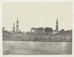 Yleisnäkymä, Girgeh, Ylä-Egypti, 184951, painettu 1852. tekijältä Maxime Du Camp