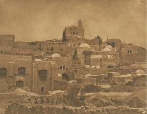 Näkymä El-Melouyehin moskeijalle ja Jerusalemin alueelle, elokuu 1850. tekijältä Maxime Du Camp