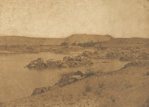 Näkymä ensimmäisestä kaihista, otettu lännestä, Aswanin ja Philaen väliltä, ​​1849-50. tekijältä Maxime Du Camp