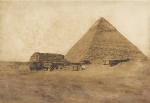 Näkymä toisesta pyramidista, otettu kaakosta, joulukuu 1849. tekijältä Maxime Du Camp