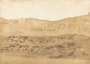 Näkymä Gararan kylästä, 1850. tekijältä Maxime Du Camp