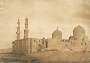 Yleiskuva sulttaani Bezkoukin moskeijasta ja haudasta, El-Melek..., joulukuu 1849 - tammikuu 1850. tekijältä Maxime Du Camp