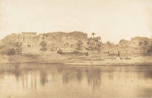 Yleiskuva Philaen saaresta, otettu idästä, 1849-50. tekijältä Maxime Du Camp