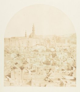 Yleiskuva Kairosta, otettu Teglounin moskeijasta, joulukuu 1849 - tammikuu 1850. tekijältä Maxime Du Camp