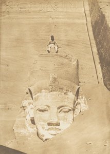 Re-temppelin läntisin kolossi, Abu Simbel, 1850. tekijältä Maxime Du Camp