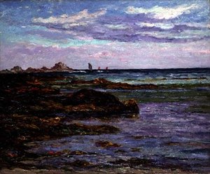Bretagnen rannikko, n. 1910 (öljy kankaalle) tekijältä Maxime Emile Louis Maufra