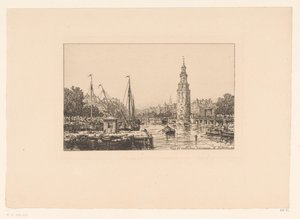 Näkymä Montelbaanstorenille Amsterdamissa Tour de Montalban Amsterdam