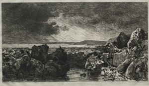 Black Rocks lähellä Trouvilleä (laskuvesi) tekijältä Maxime Lalanne