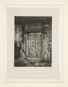 Porte de la galerie de ch?ne (Oak Gallerian ovi), pl. 8 sviitistä Chez Victor Hugo (Victor Hugo tekijältä Maxime Lalanne