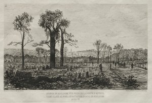 Taiteellisia muistoja Pariisin piirityksestä: Avenue de Boulogne, Näkymä Porte d