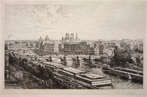 Näkymä Louvresta, 1882. tekijältä Maxime Lalanne