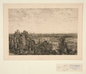 Vue de Paris (näkymä Pariisista) tekijältä Maxime Lalanne