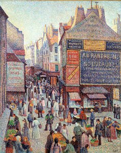 Rue Mouffetard, n. 1889-1890 (öljy kankaalle) tekijältä Maximilien Luce
