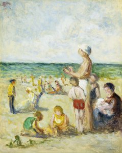 Rannalla Normandiassa; Rannalla Normandiassa, noin 1930 tekijältä Maximilien Luce