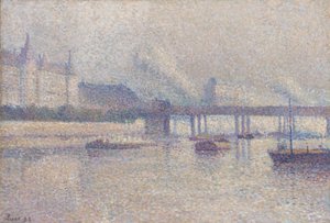 Seine-joen rannat Pariisissa, 1893 tekijältä Maximilien Luce