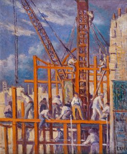 Pariisin rakennustyömaat, Boulevard de la Madeleine; Pariisin telakat, Boulevard de la Madeleine, tekijältä Maximilien Luce