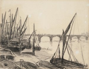 Thames Vauxhall Bridgellä tekijältä Maximilien Luce