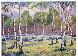 Spring Woodland (väri litho) tekijältä May Wilson Preston