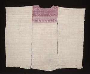Cofradia huipil, luultavasti n. 1875 (puuvilla, silkki) tekijältä Mayan Mayan