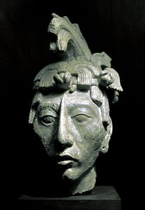 Soturin pää (veistos, noin 683) tekijältä Mayan Mayan