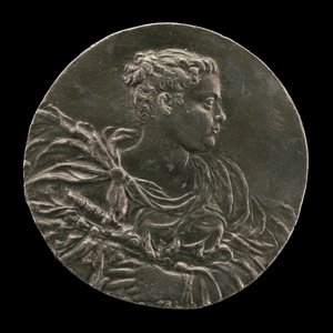 Venetsian nuori nainen puvussa ja vaipassa, n. 1563. tekijältä Medallist A.A.