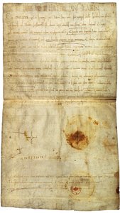 Filip I:n diplomi Soissonsissa sijaitsevan St. Crépinin luostarille, Ranskan kuningattaren Anne Kiovan allekirjoitus, 1063 tekijältä Medieval Document