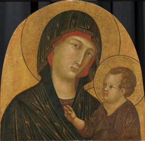 Neitsyt ja lapsi Madonna ja lapsi tekijältä Meester van Badia a Isola