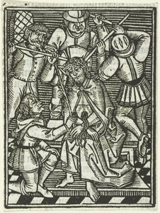 Orjantappurien kruunu tekijältä Meester van de Delbecq Schreiber Passie (attributed to)
