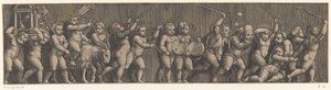 Frieze kanssa kulkue putti tekijältä Meester van de Dobbelsteen