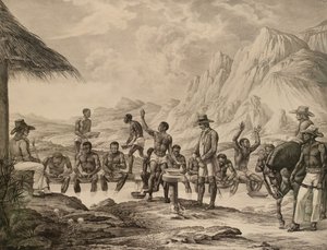 Timanttien pesu, Curralinho, 1823-1831. tekijältä Meier