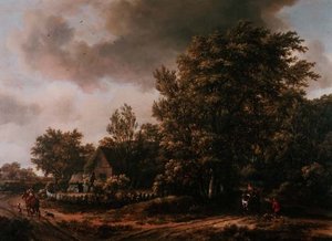 Maisema tekijältä Meindert Hobbema