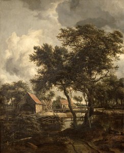 Vesimylly, noin 1660 tekijältä Meindert Hobbema