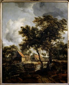 Vesimylly Meindert Hobbeman (1638-1709) maalaus (ec.flam.) 1600-luvun su. 0,8x0,66 m Pariisi, Musee du Louvre.