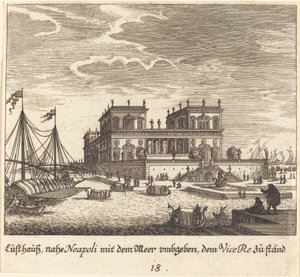 Palatsi, Vice Re, Napoli tekijältä Melchior Küsel after Johann Wilhelm Baur