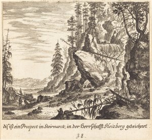 Näkymä Stairmarckissa tekijältä Melchior Küsel after Johann Wilhelm Baur