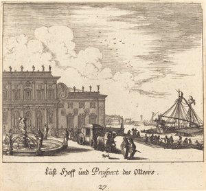 Näkymä Meersistä tekijältä Melchior Küsel after Johann Wilhelm Baur