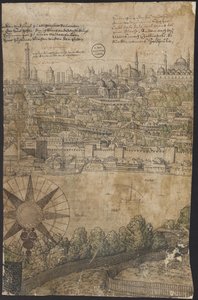 Konstantinopolin näkymä, arkki 12, Melchior Lorck, 1559 tekijältä Melchior Lorck