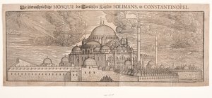 Süleymaniye-moskeija koillisesta katsottuna tekijältä Melchior Lorck