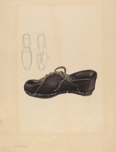 Naisen puukengät, c. 1936. tekijältä Melita Hofmann