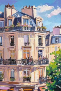 Parisian Corner -kahvila tekijältä Melloi Art Prints