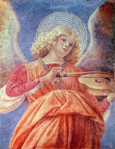 Musikaalinen enkeli viulun kanssa (fresko) tekijältä Melozzo da Forli