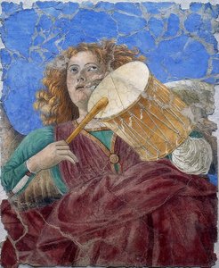 Enkeli tekee musiikkia. Noin 1480