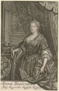 Keisarinna Anna Ioannovnan muotokuva 1693-1740, 1733 tekijältä Mentzel